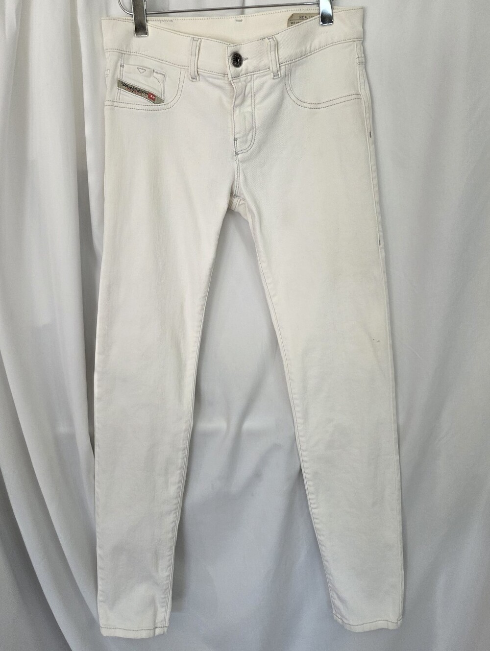 Disel Industry Livier Ankle Super Slim Low Waist White Size 28